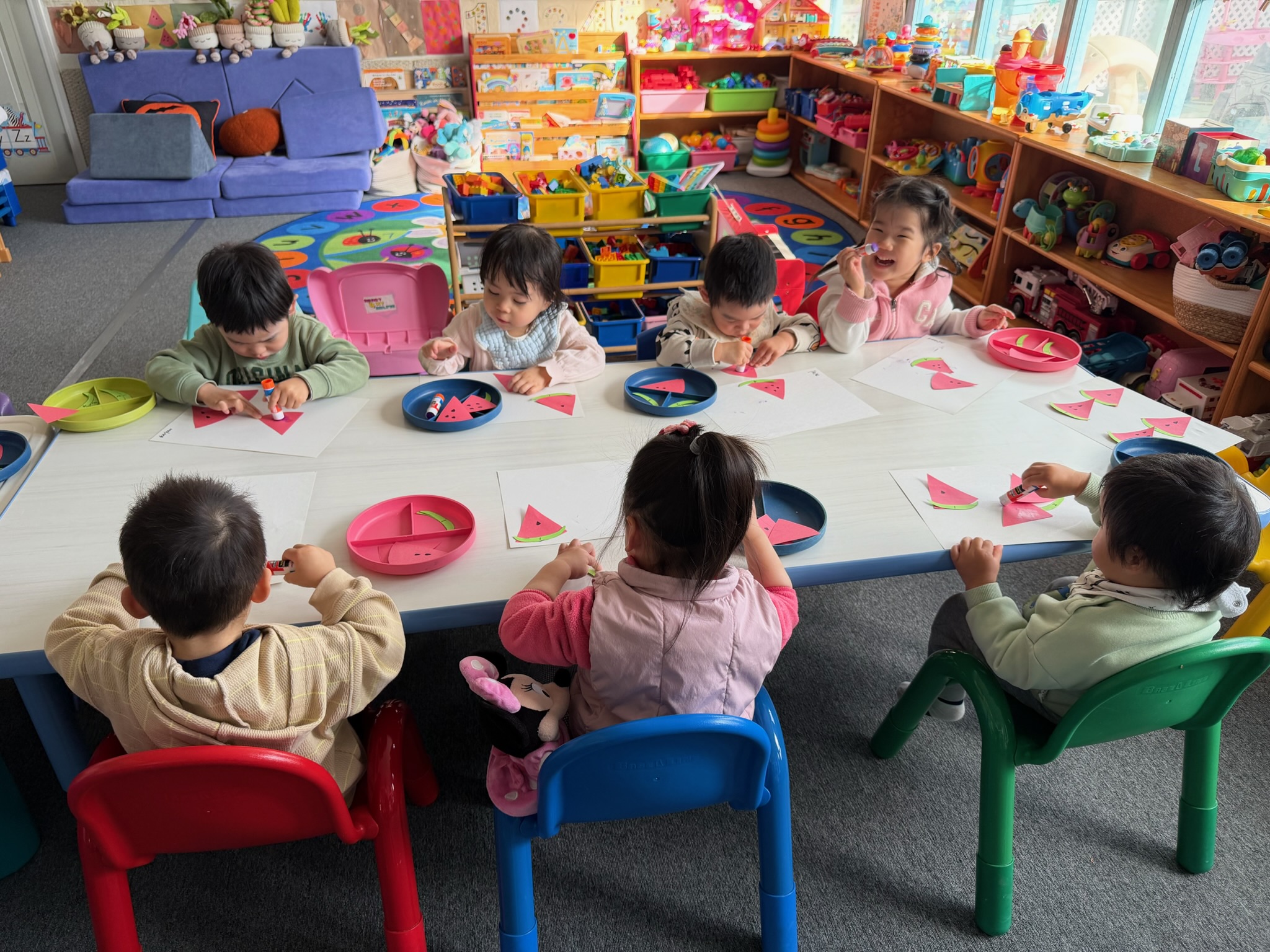 1, 2, 3, 4 Pieces of Watermelon